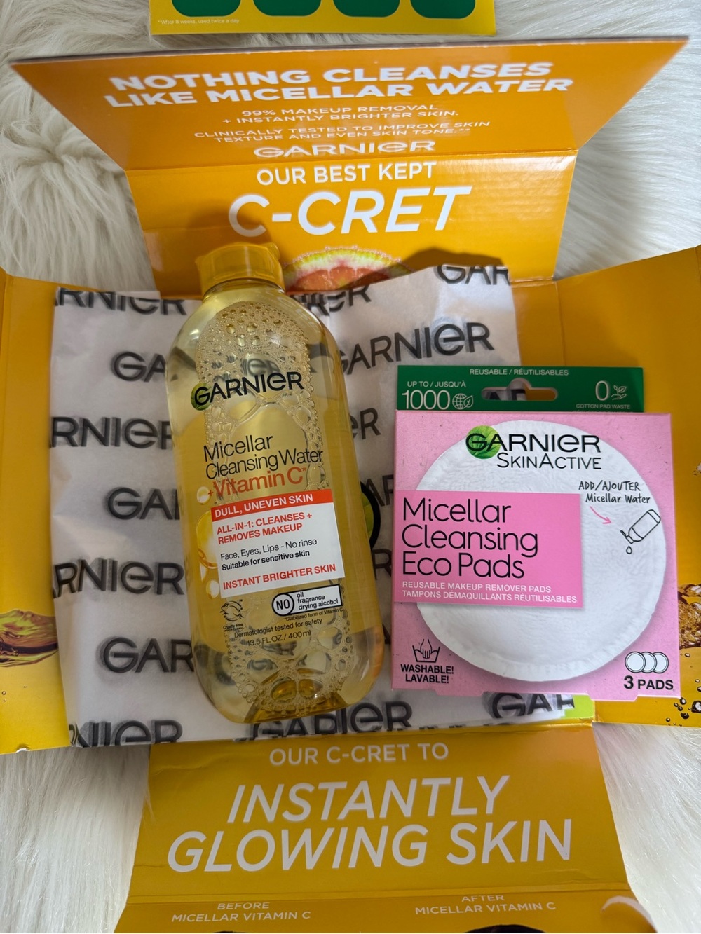 Garnier Micellar Cleansing and eco pads